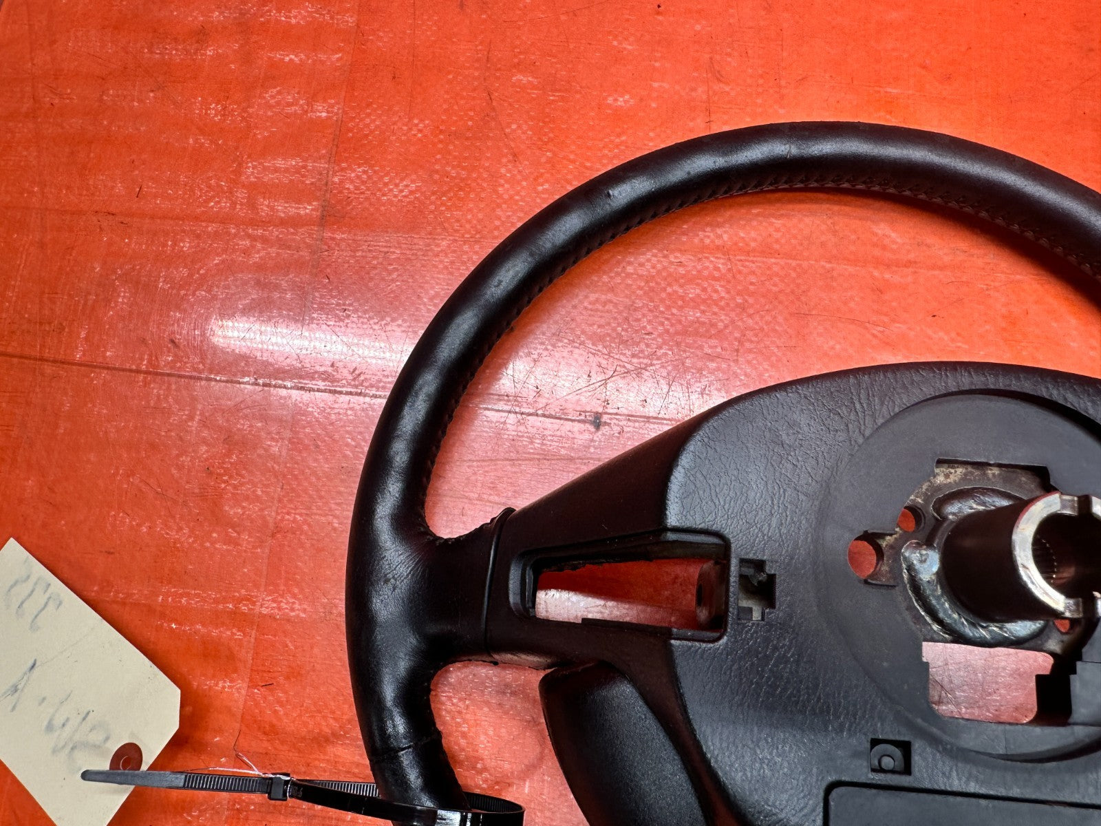 97 01 HONDA PRELUDE 2.2L BLACK LEATHER STEERING WHEEL BARE WHEEL CORE OEM #33511