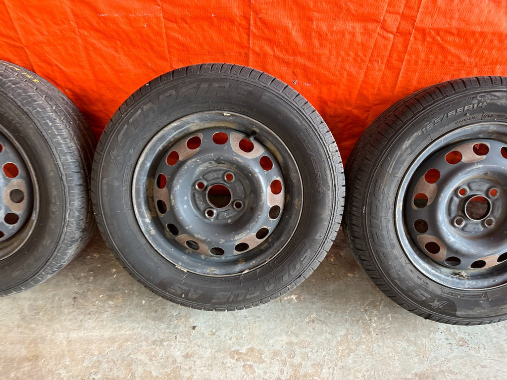 92 00 HONDA CIVIC   FACTORY STEEL WHEELS W TIRES   SET OF 5   PICK UP MIAMI ONLY4