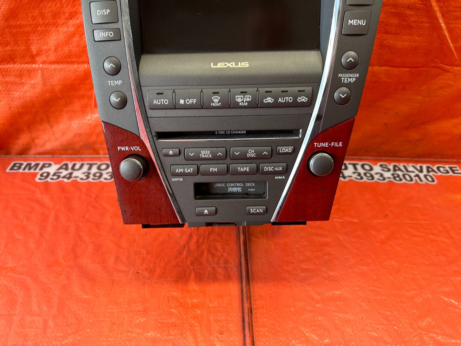 08 09 LEXUS ES350   AM FM RADIO STEREO NAVIGATION GPS INFO DISPLAY   OEM #2449