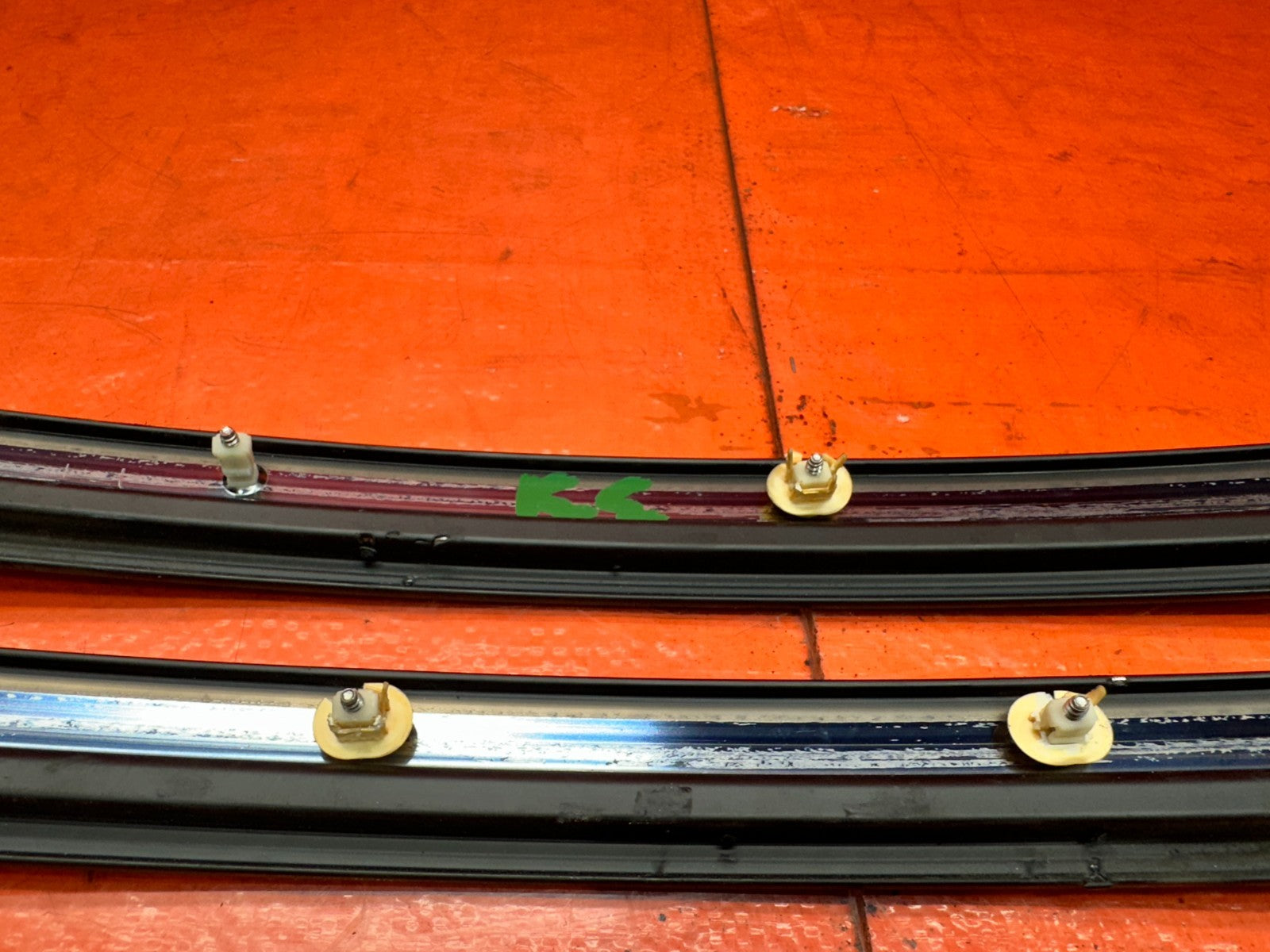 1994 2001 ACURA INTEGRA COUPE DOOR SASH TRIM MOLDING SET LH RH PAIR OEM #3319