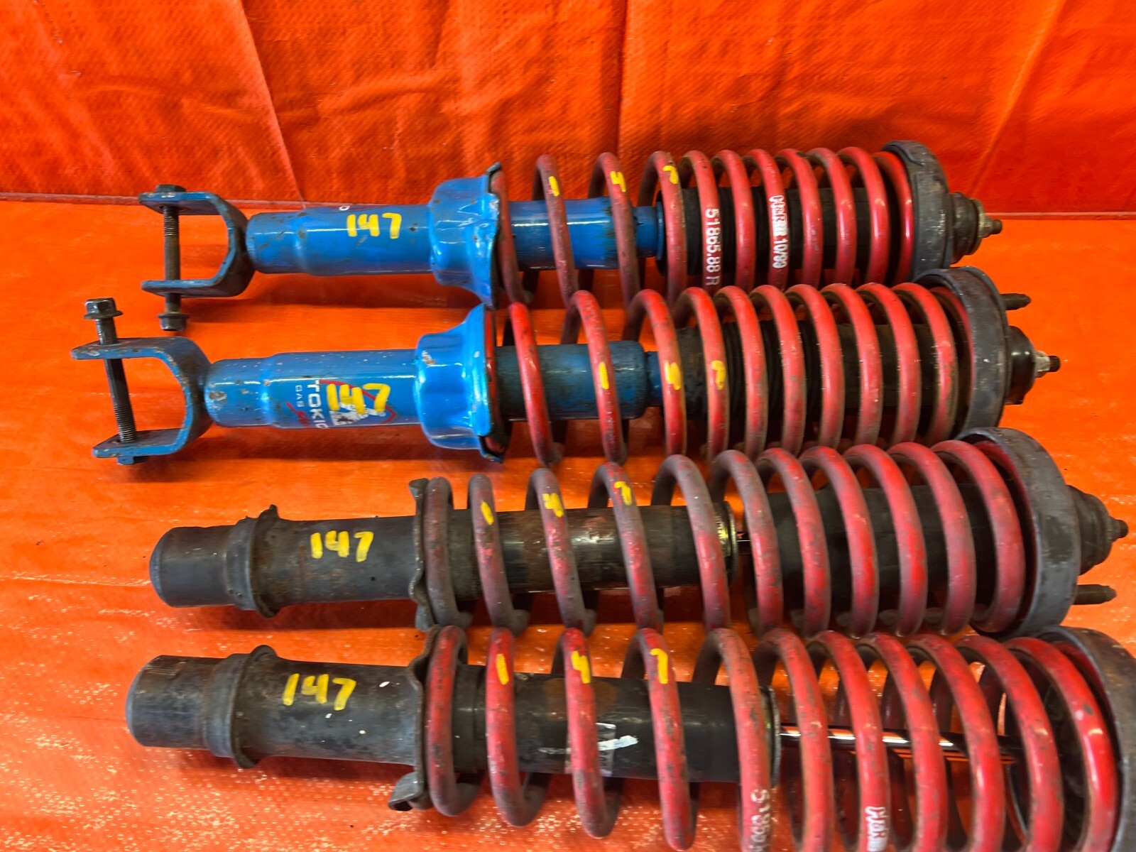 92 95 HONDA CIVIC H&R LOWERING SPRINGS & TOKICO REAR SHOCKS & OEM FRONT SHOCKS6