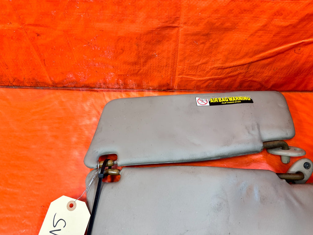 97 01 HONDA PRELUDE   LEFT AND RIGHT SUN VISORS PAIR SET   TAN   OEM #3236