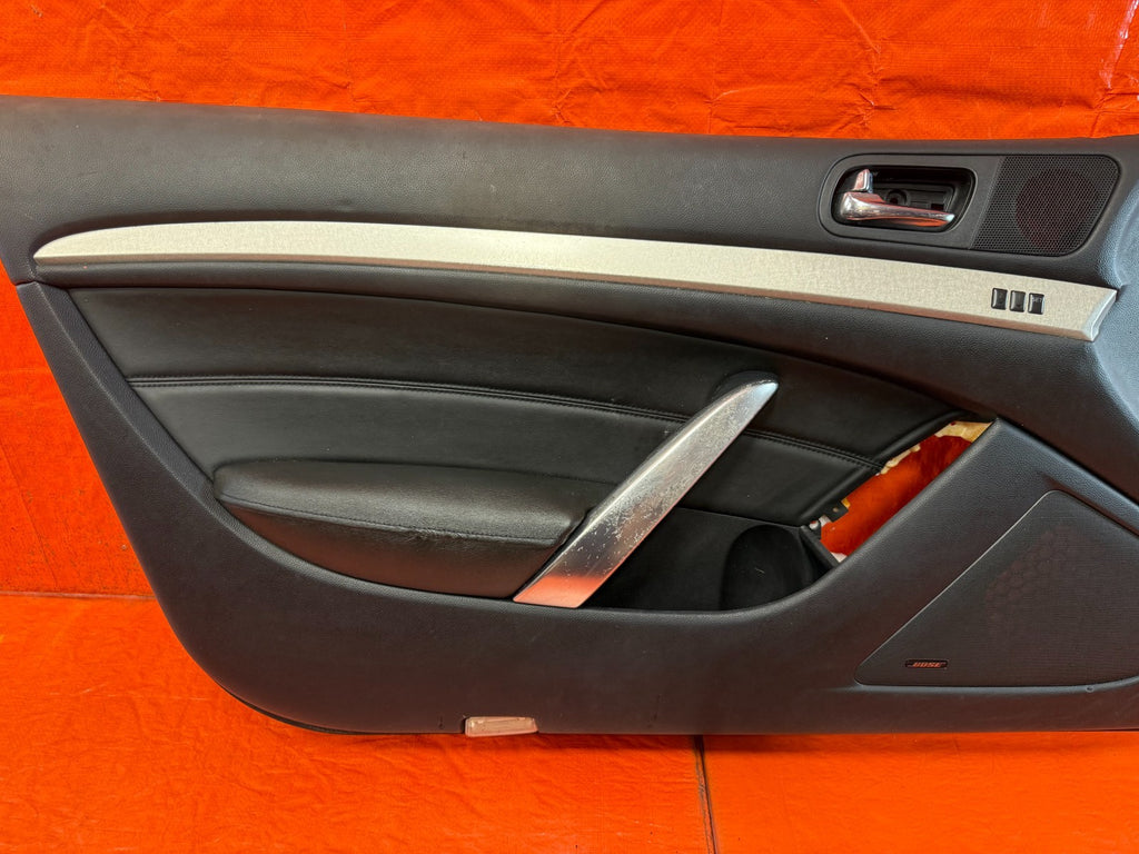 08 11 INFINITI G37 COUPE 2D   DRIVER LEFT   DOOR PANEL / DOOR CARD / LINING 3285