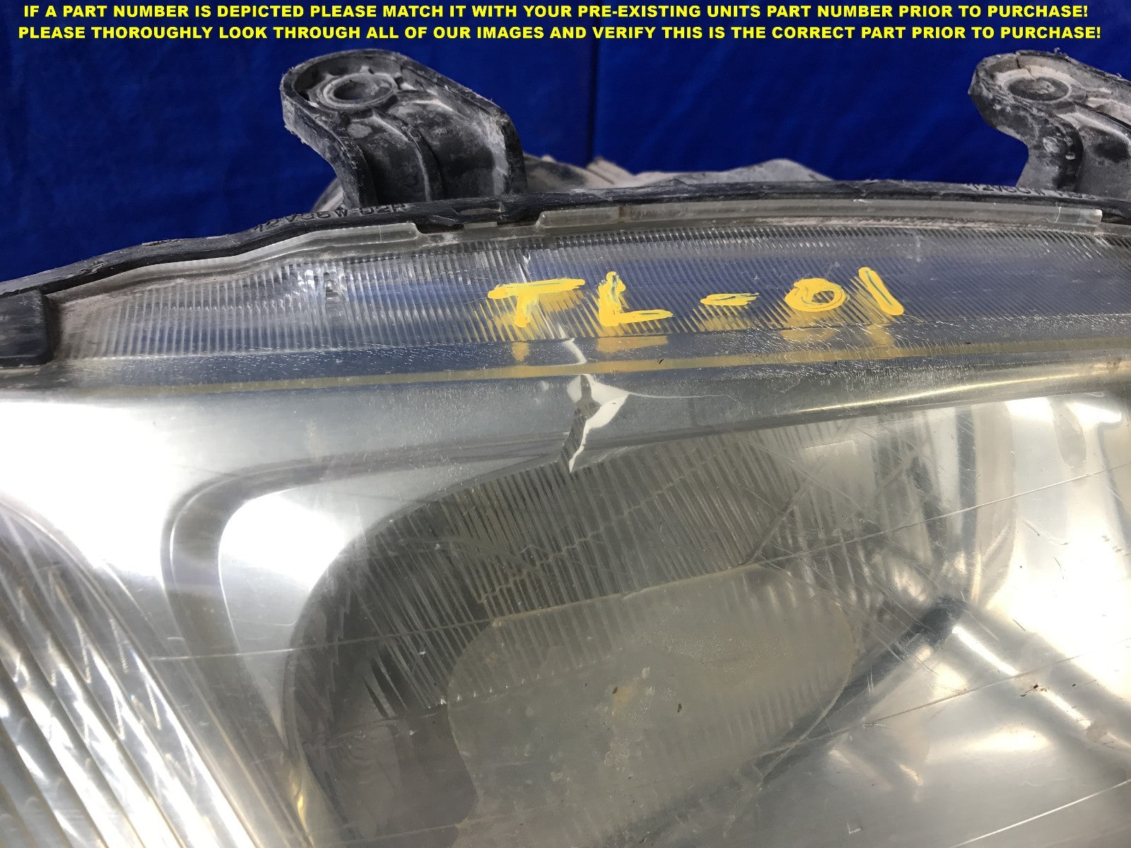 OEM 1999 2000 2001 99 00 01 ACURA TL PASSENGER RIGHT HEADLIGHT R RH 3
