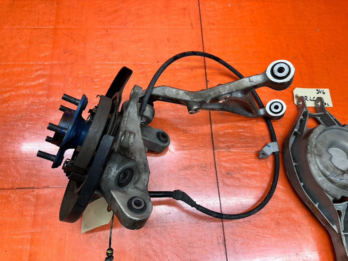 03-08 NISSAN 350Z RIGHT REAR SPINDLE KNUCKLE HUB WITH CONTROL ARMS OEM #34613