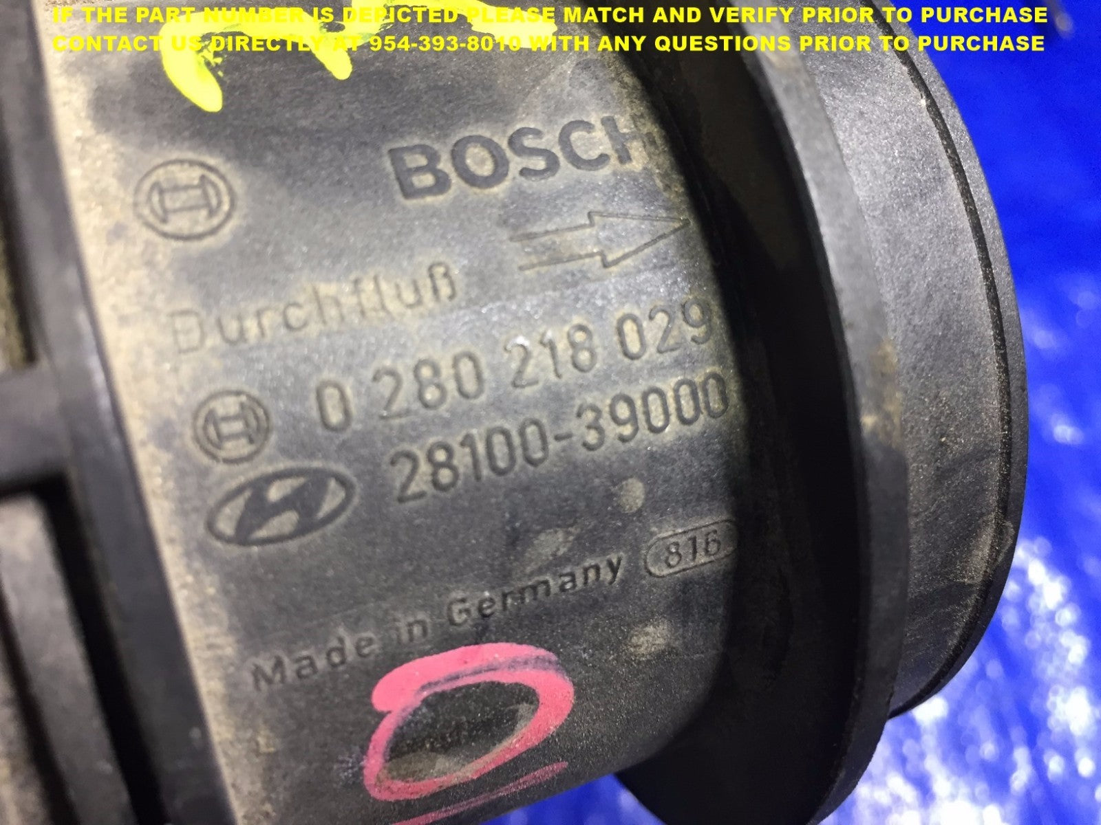 Mass Air Flow Sensor MAF for 2001 XG300 Factory New OEM [2810039000]2