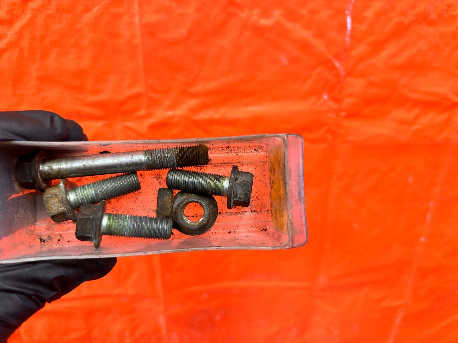 06 11 HONDA CIVIC SI   K20Z3   FRONT TRANSMISSION MOUNT BOLTS HARDWARE OEM #2824