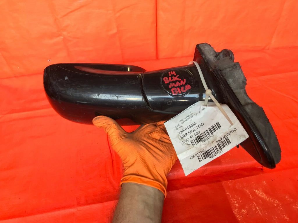 OEM 2001 2002 2003 DODGE CARAVAN DRIVER LEFT SIDE VIEW MIRROR   BLACK   MANUAL9