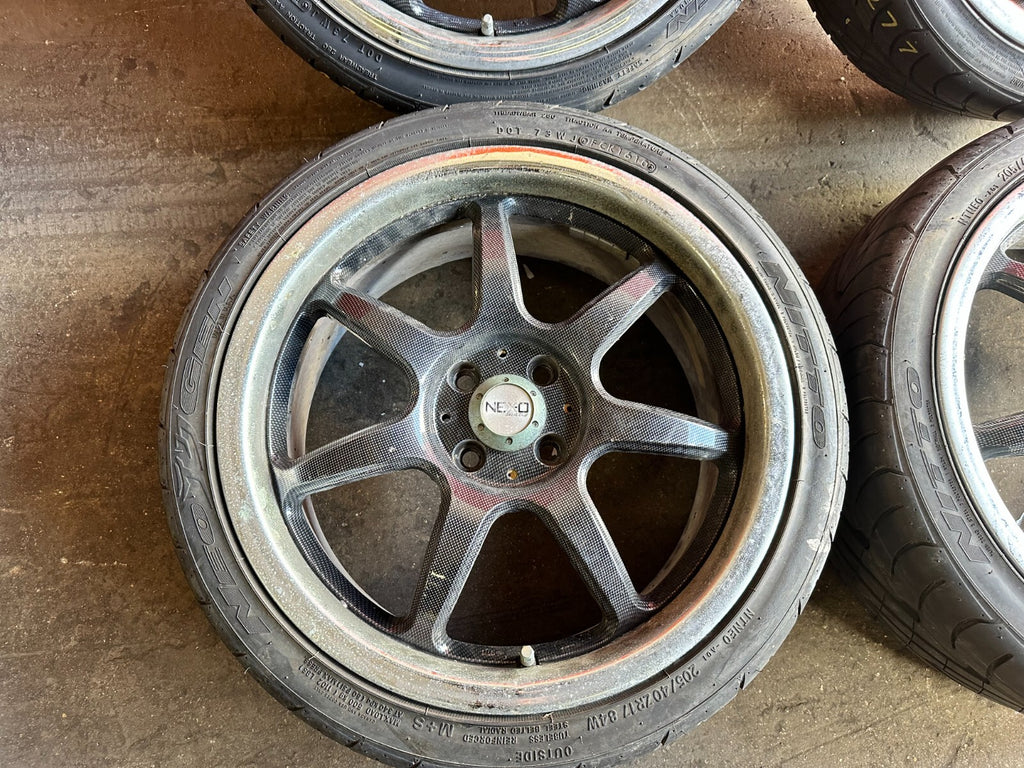 88 91 HONDA CRX   4x100   17x7   NEX O NEX 0 RACING WHEELS W/ NITTO TIRES   2779