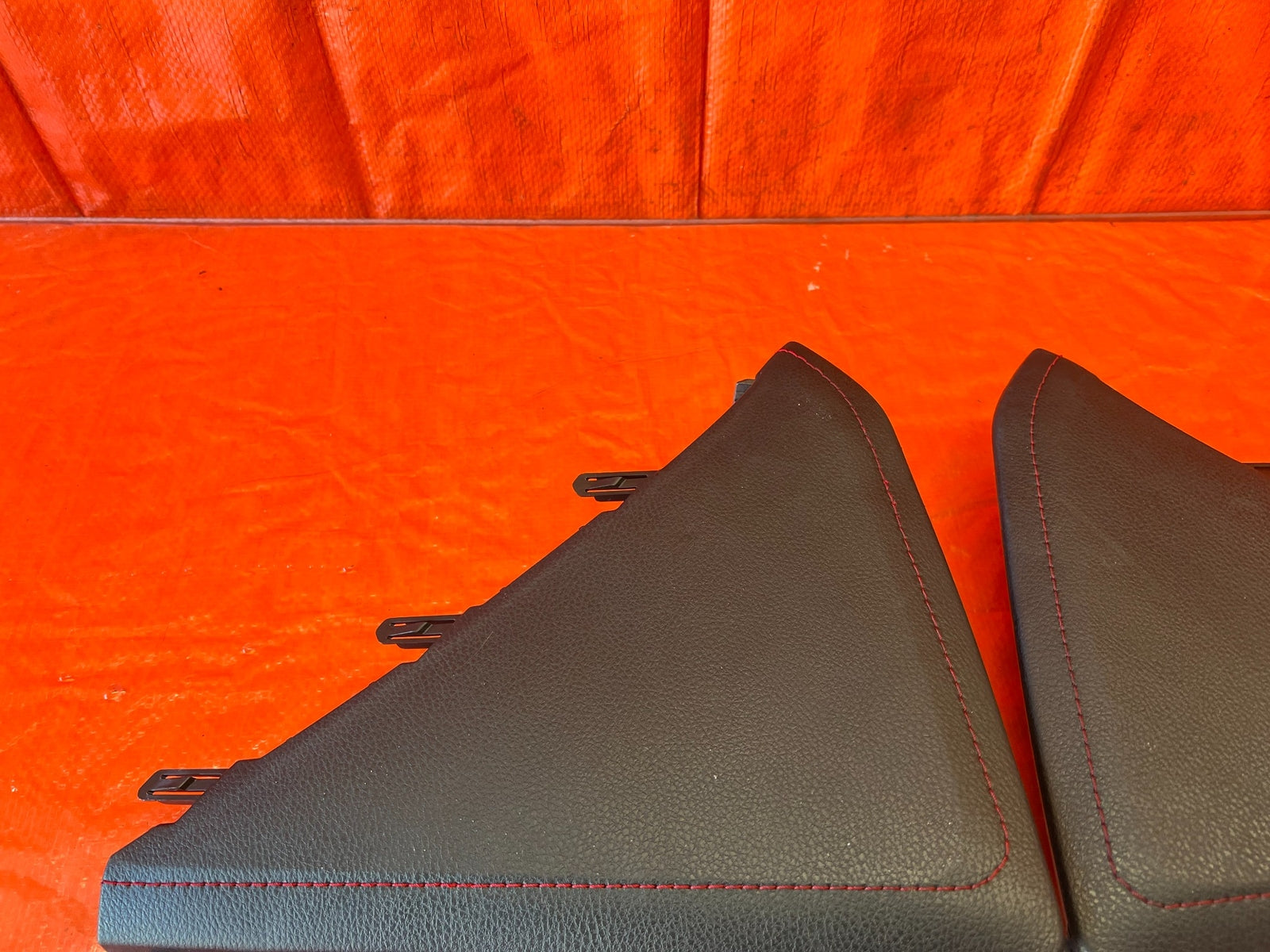 13 16 SCION FRS & 17 20 86   BLACK W/ RED STITCHING   KNEE TRIM   LEFT & RIGHT9