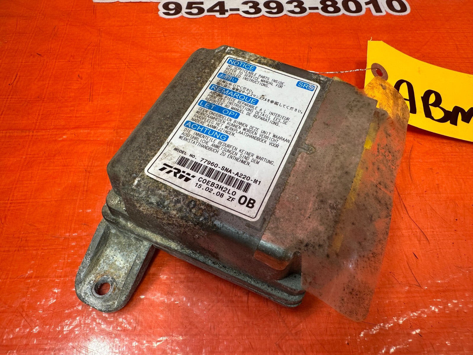 06 11 HONDA CIVIC SEDAN 1.8L   CONTROL MODULE UNIT   77960 SNA A220 M1   OEM 2604