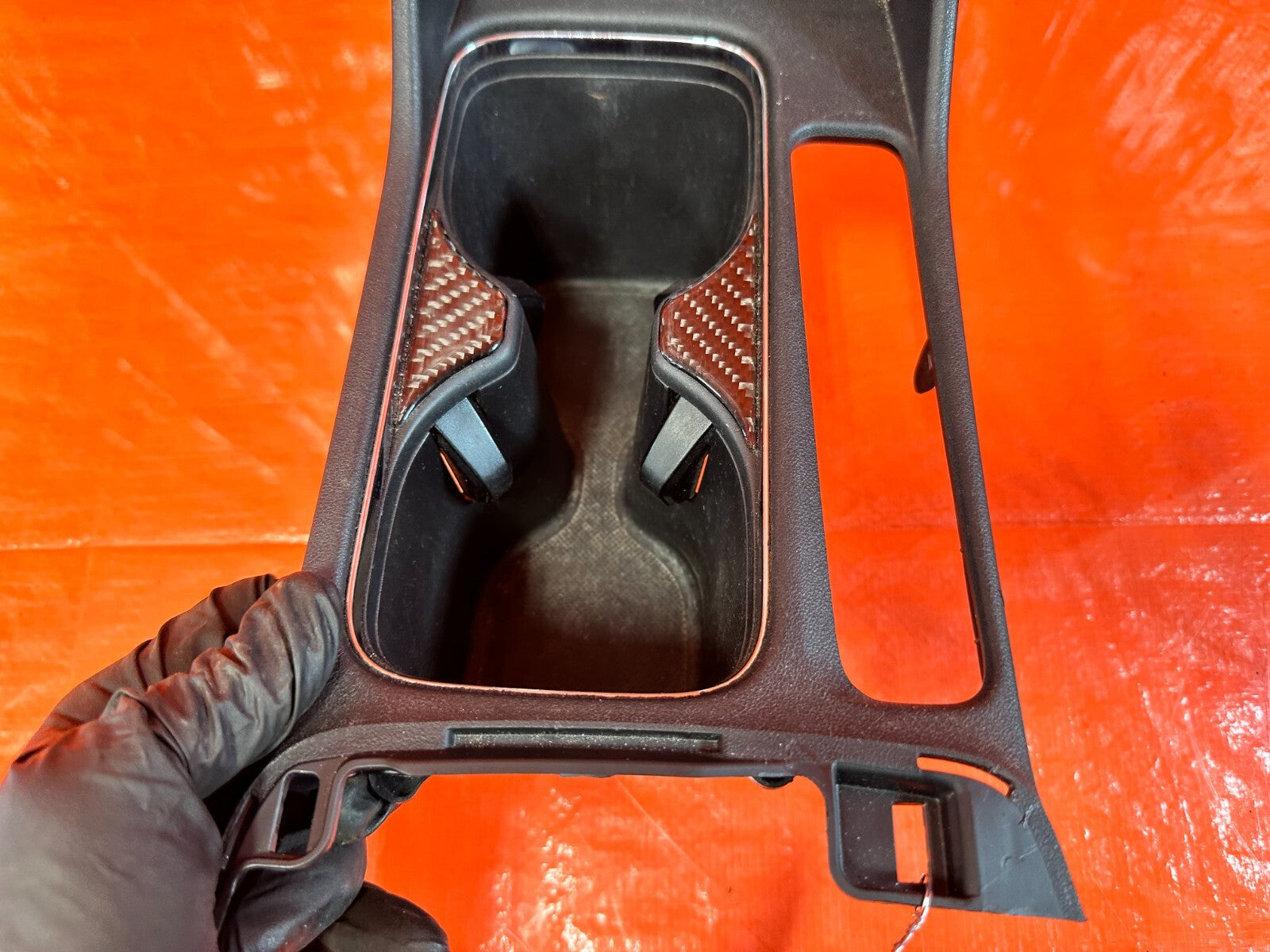 13 15 HONDA CIVIC SI   CUP HOLDER W/ CARBON FIBER TRIM   OEM FACTORY #2656