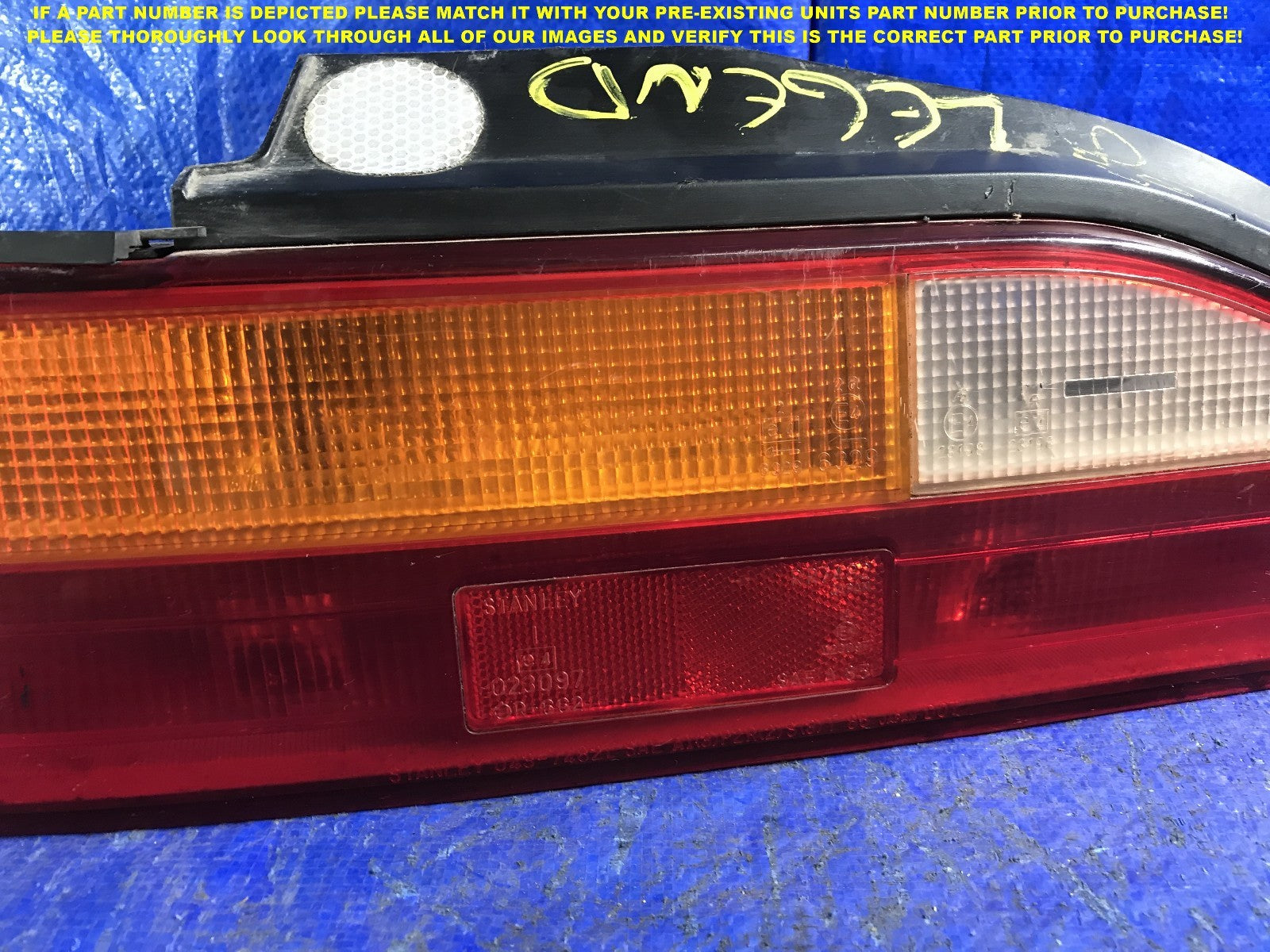 OEM 1987 1988 1989 87 88 89 ACURA LEGEND 2D COUPE DRIVER LEFT TAIL LIGHT L LH2