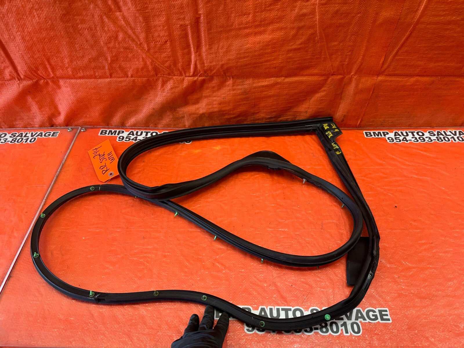 07 09 LEXUS ES350 PASSENGER RIGHT REAR WEATHER STRIP TRIM SEAL GASKET OEM 24410