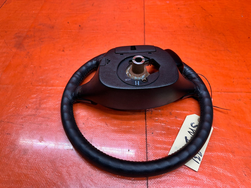 94 01 ACURA INTEGRA BLACK LEATHER WRAPPED STEERING WHEEL OEM #33110