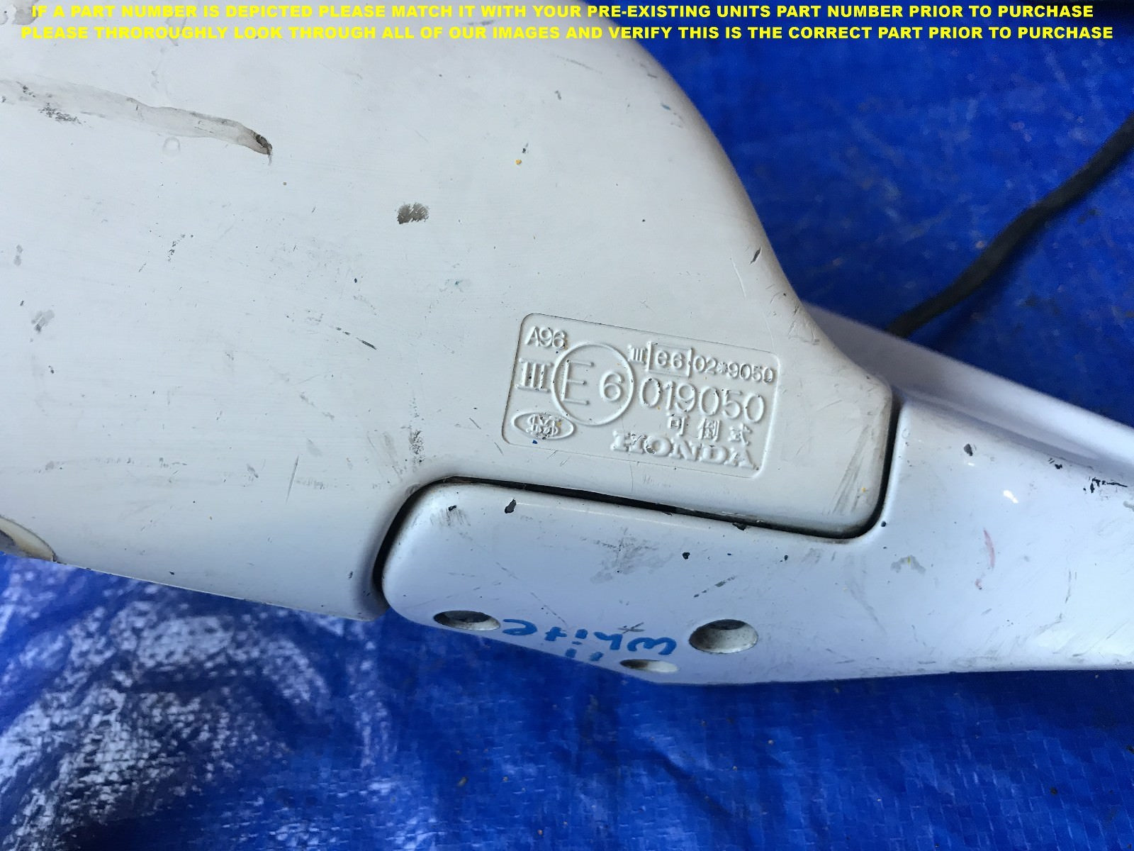 OEM 1992 1993 1994 ACURA VIGOR PASSENGER RIGHT SIDE VIEW MIRROR E6019050  4