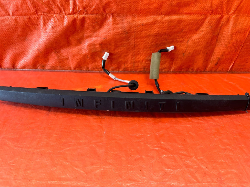 14 17 INFINITI Q50   REAR UPPER TRUNK TRIM W/ BACK UP CAMERA & INFINITI TEXT 2424
