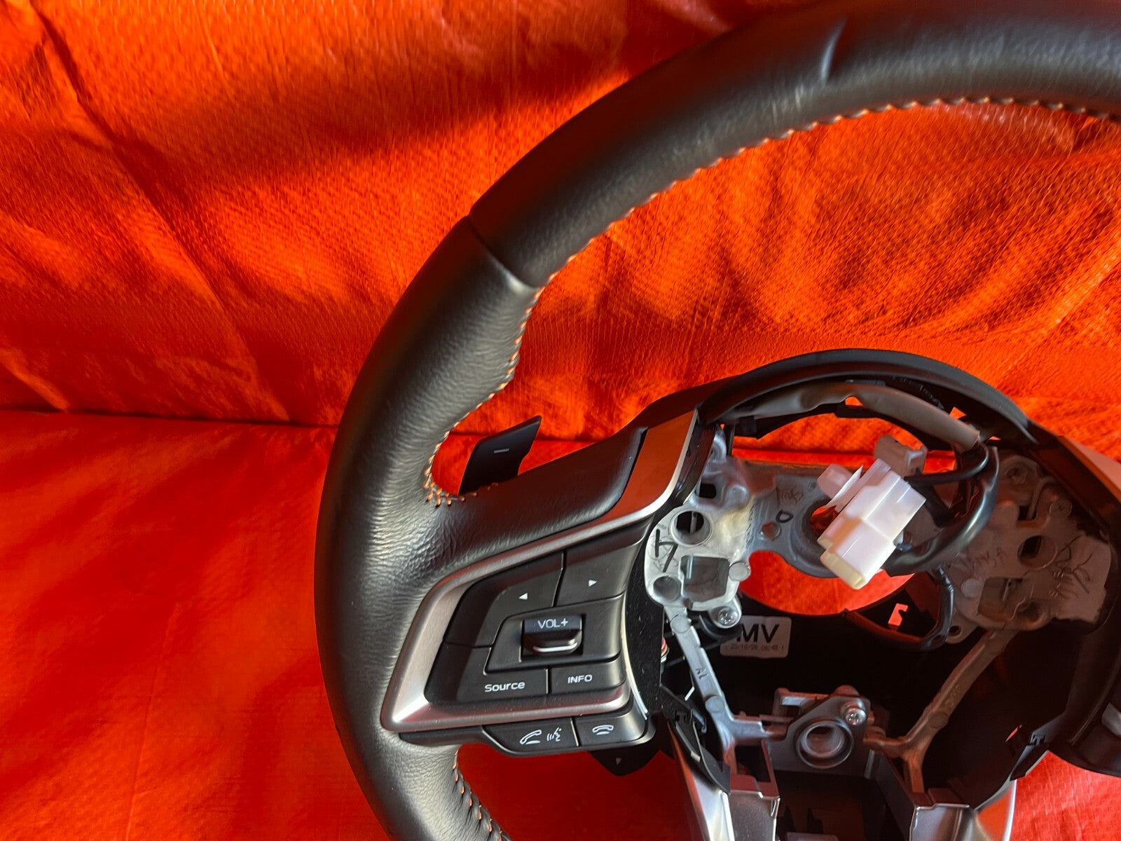 2021 SUBARU CROSSTREK STEERING WHEEL W/ ORANGE STITCHING   PREMIUM MODEL OEM #725