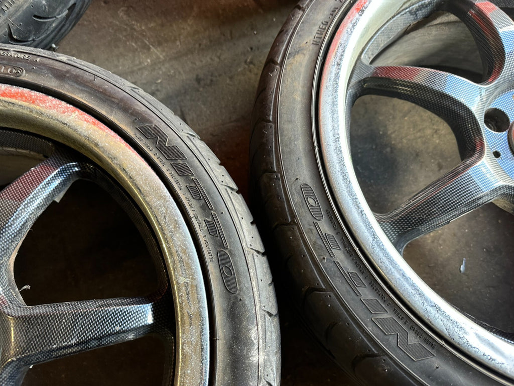 88 91 HONDA CRX   4x100   17x7   NEX O NEX 0 RACING WHEELS W/ NITTO TIRES   27717