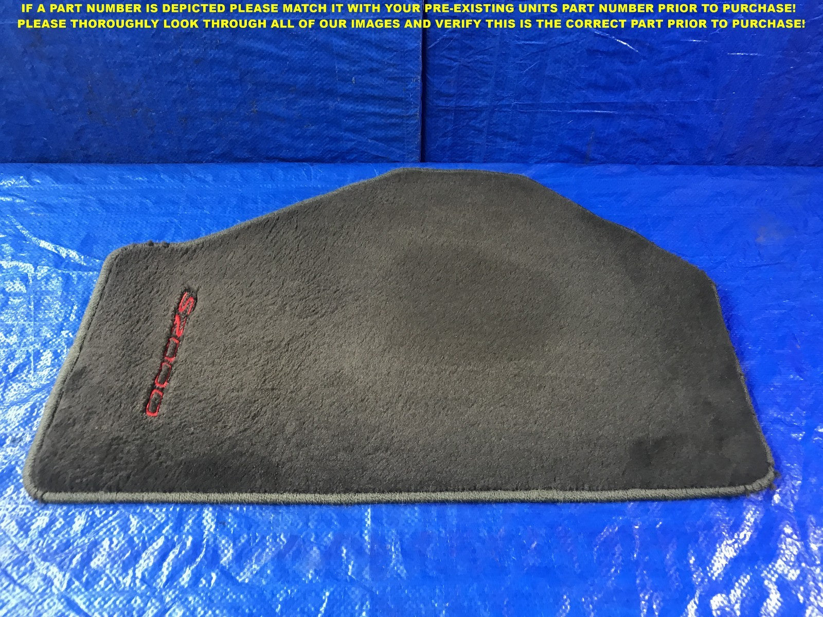OEM 2000 2001 00 01 HONDA S2000 PASSENGER RIGHT FLOOR MAT R RH0