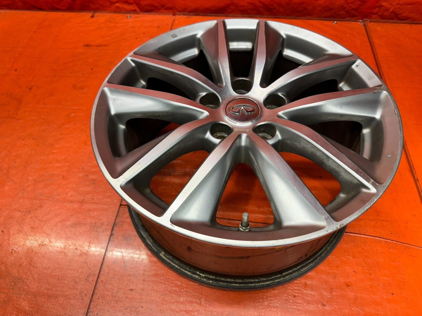 14-17 INFINITI Q50 17 INCH 10 SPOKE ALLOY WHEEL RIM W/ TPMS SENSOR OEM FACTORY R11