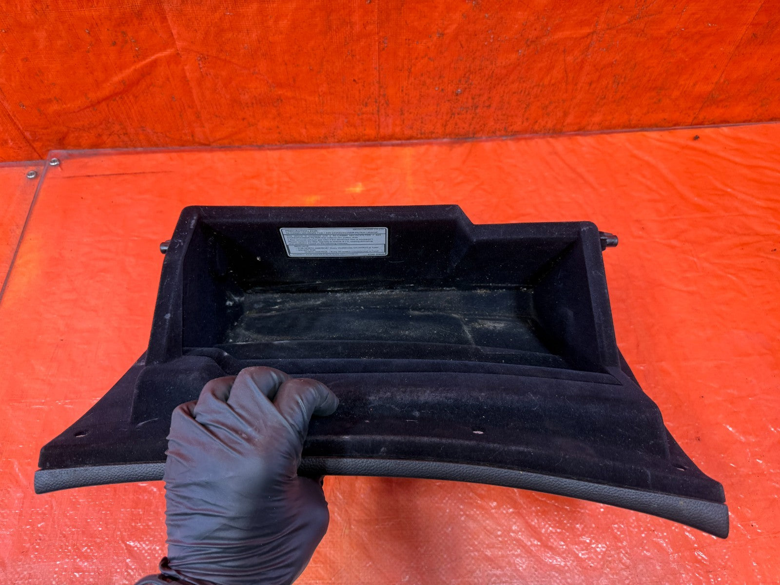 08 13 INFINITI G37 COUPE 2D   GLOVE BOX ASSEMBLY   BLACK COLOR   OEM 3288