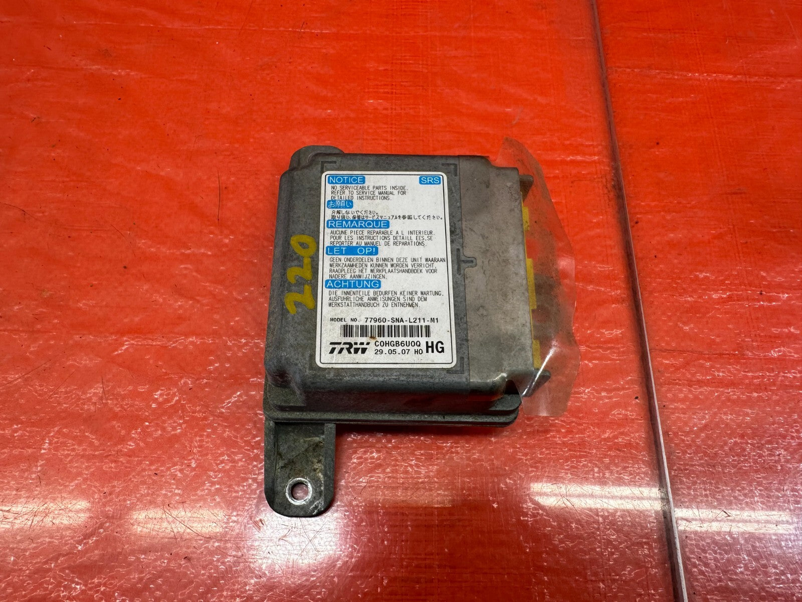 07 11 HONDA CIVIC SI SEDAN   CONTROL MODULE   77960 SNA L21   OEM FACTORY OE 2204