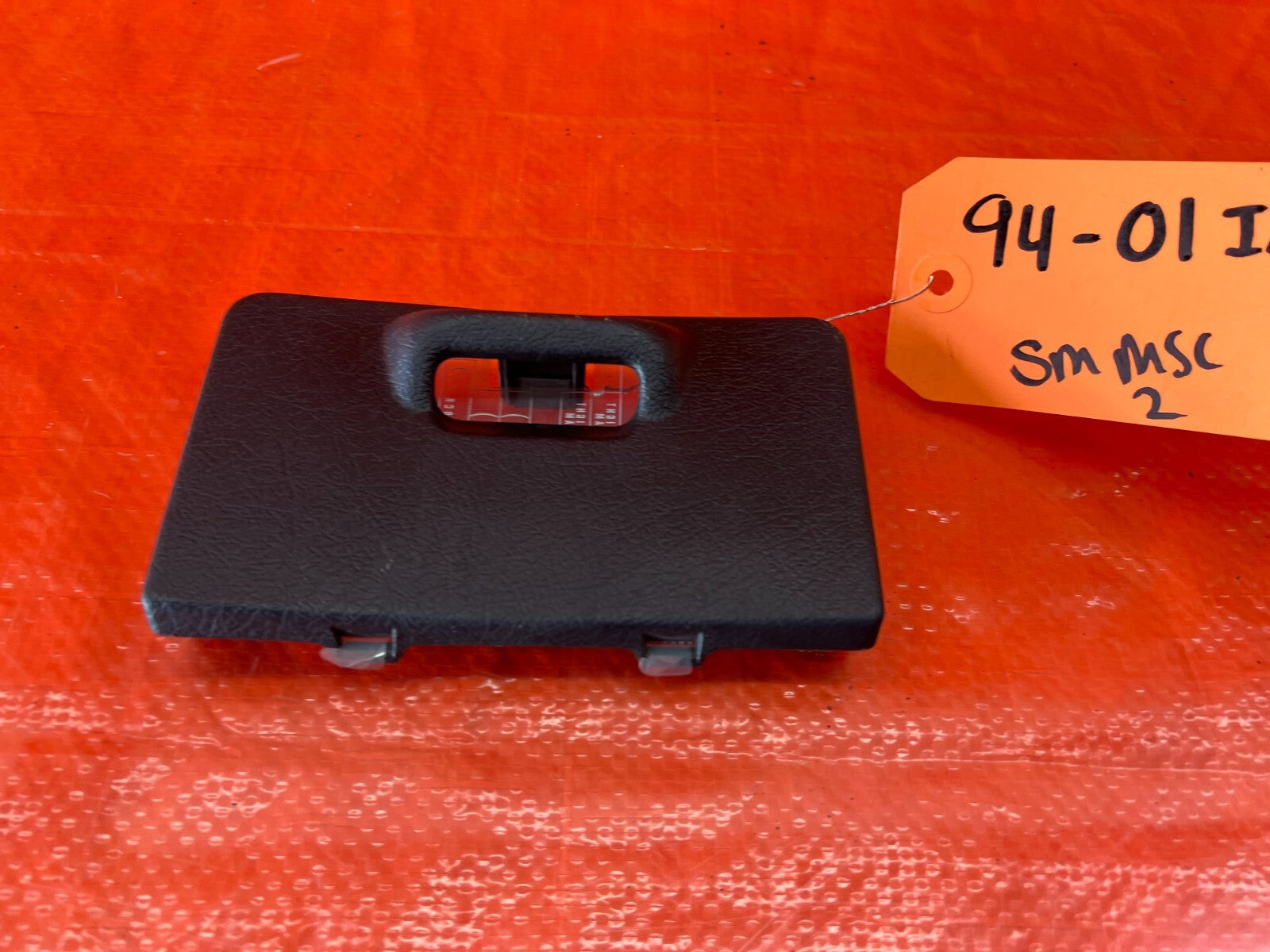 94 01 ACURA INTEGRA   INTERIOR FUSE BOX COVER / SCHEMATIC DIAGRAM BLACK OEM #1345