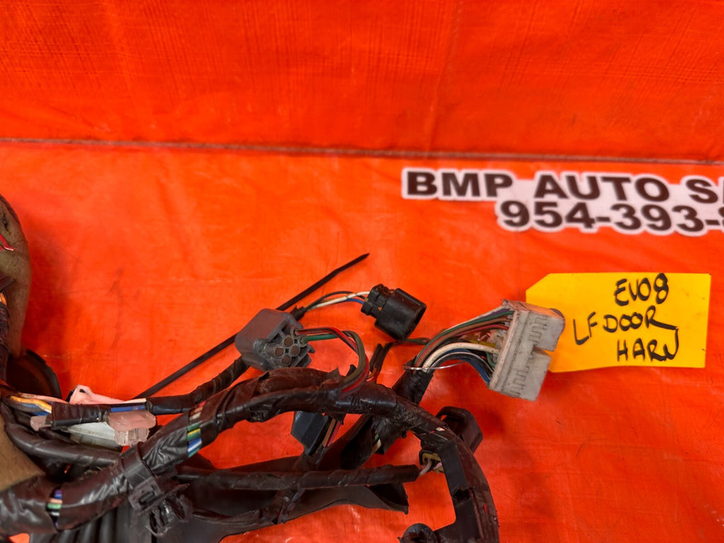 03 05 LANCER EVOLUTION EVO VIII IX 8 9   DRIVER LEFT FRONT DOOR WIRE HARNESS6