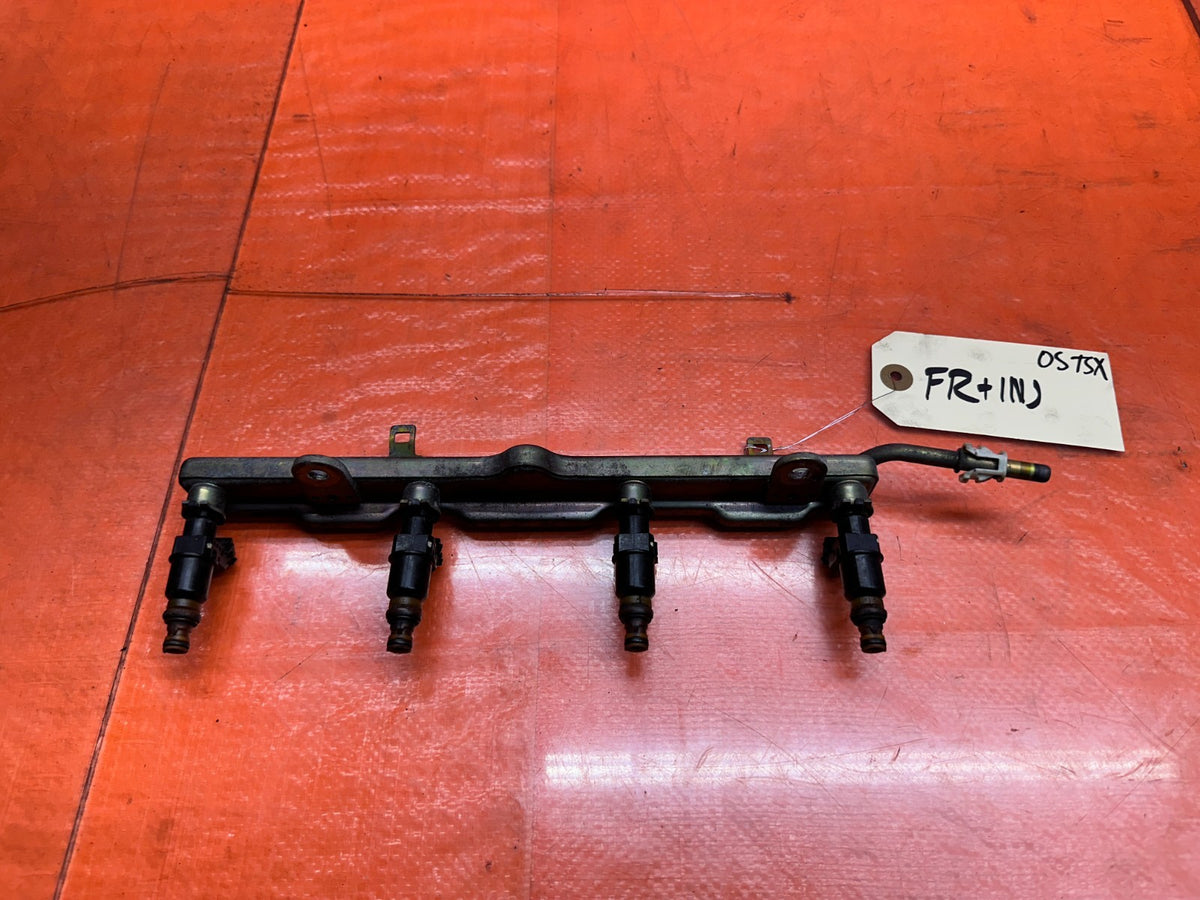 04-05 ACURA TSX 2.4L K24A2 ENGINE FUEL RAIL WITH GAS INJECTORS HARNESS OEM #05 T0