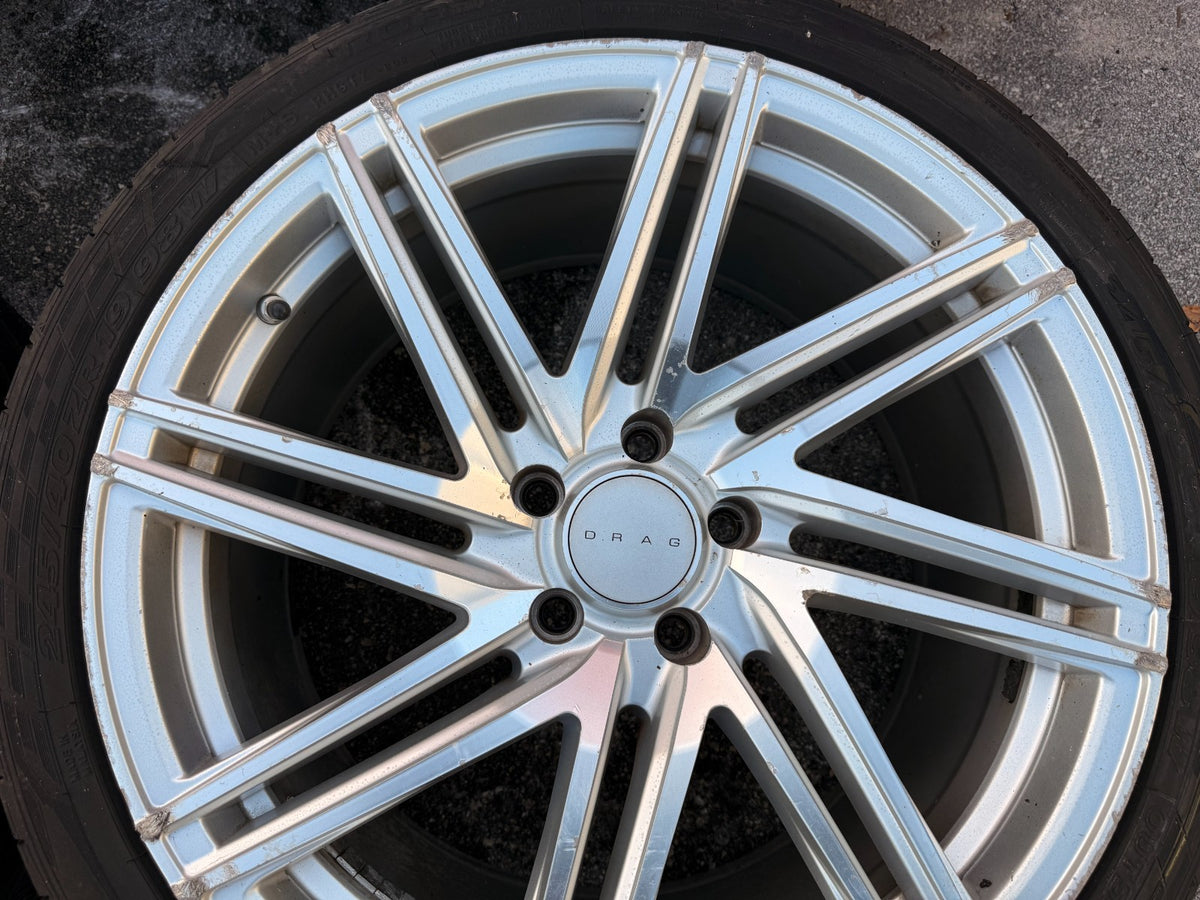 DRAG DR70 19 INCH WHEEL AND TIRE PACKAGE WHEELS - 19x8 +32 - 19x9.5 +40 -15
