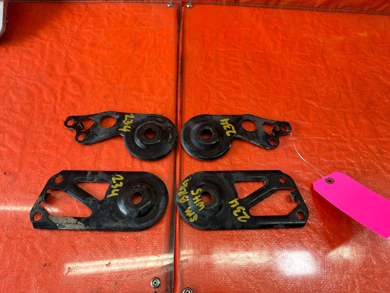 04 08 ACURA TL REAR SUB FRAME CROSSMEMBER MOUNTING BRACKET BRACE SET   OEM #2330