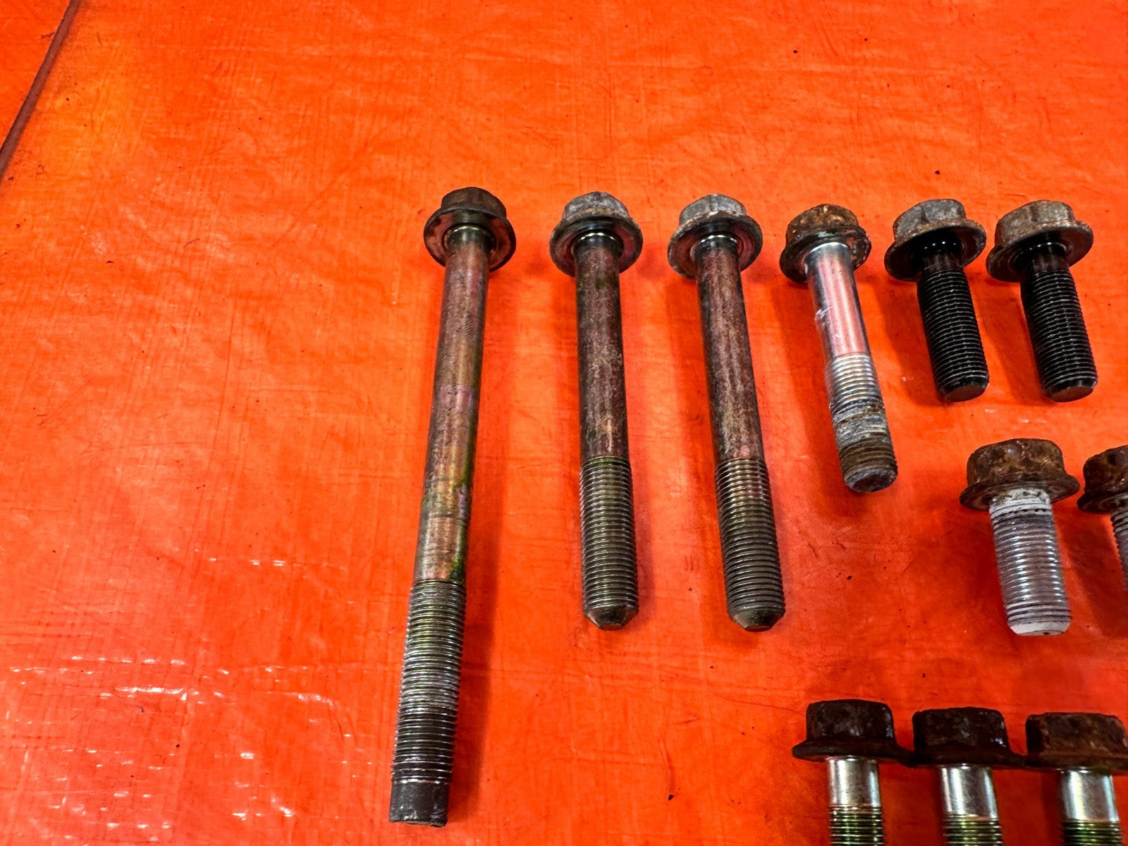 09 14 ACURA TSX   REAR TRANSMISSION BRACKET BOLTS HARDWARE   OEM #3054