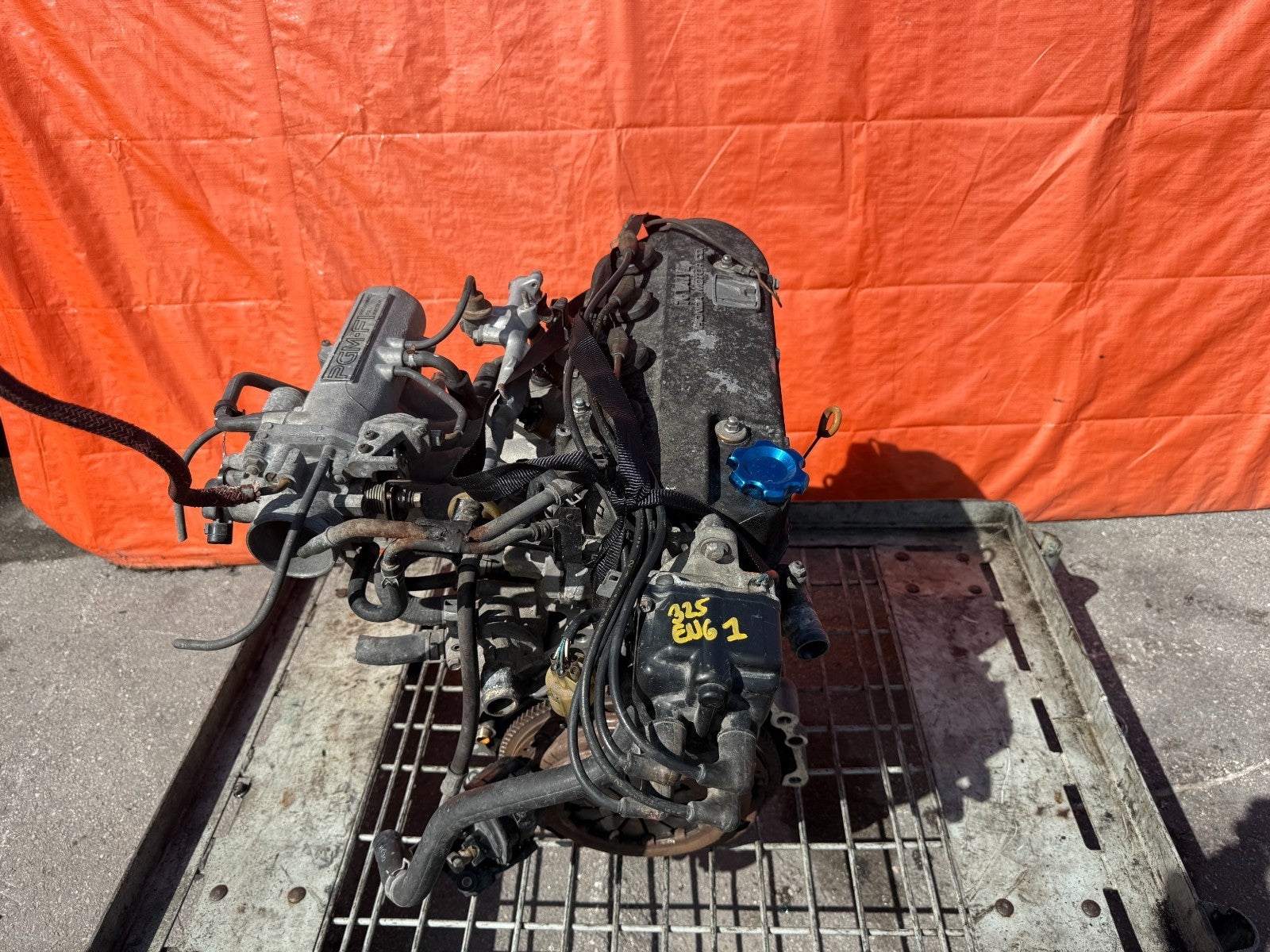 88 91 HONDA CIVIC SI   D16A6 D16A D16   ENGINE MOTOR LONG BLOCK   COMP TEST 18018