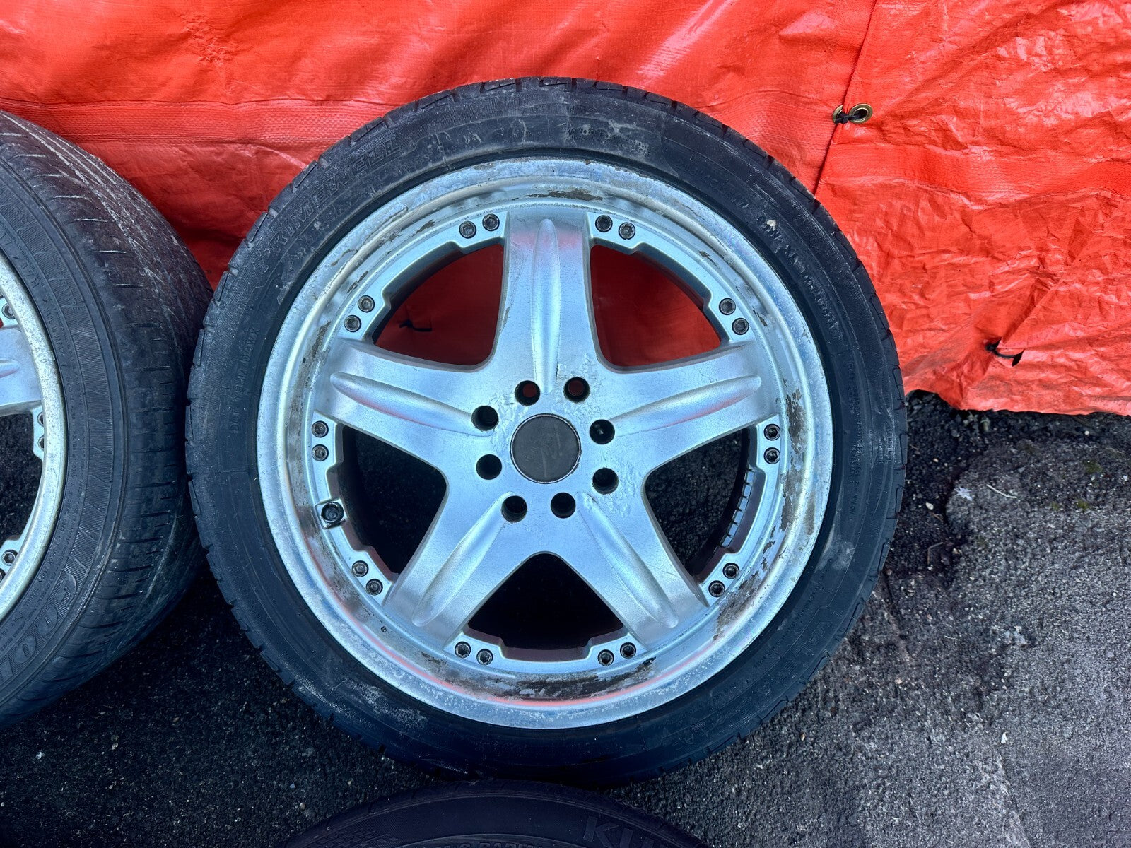 92 96 HONDA PRELUDE   5 SPOKE WHEELS AND TIRES   17 INCH   #2734