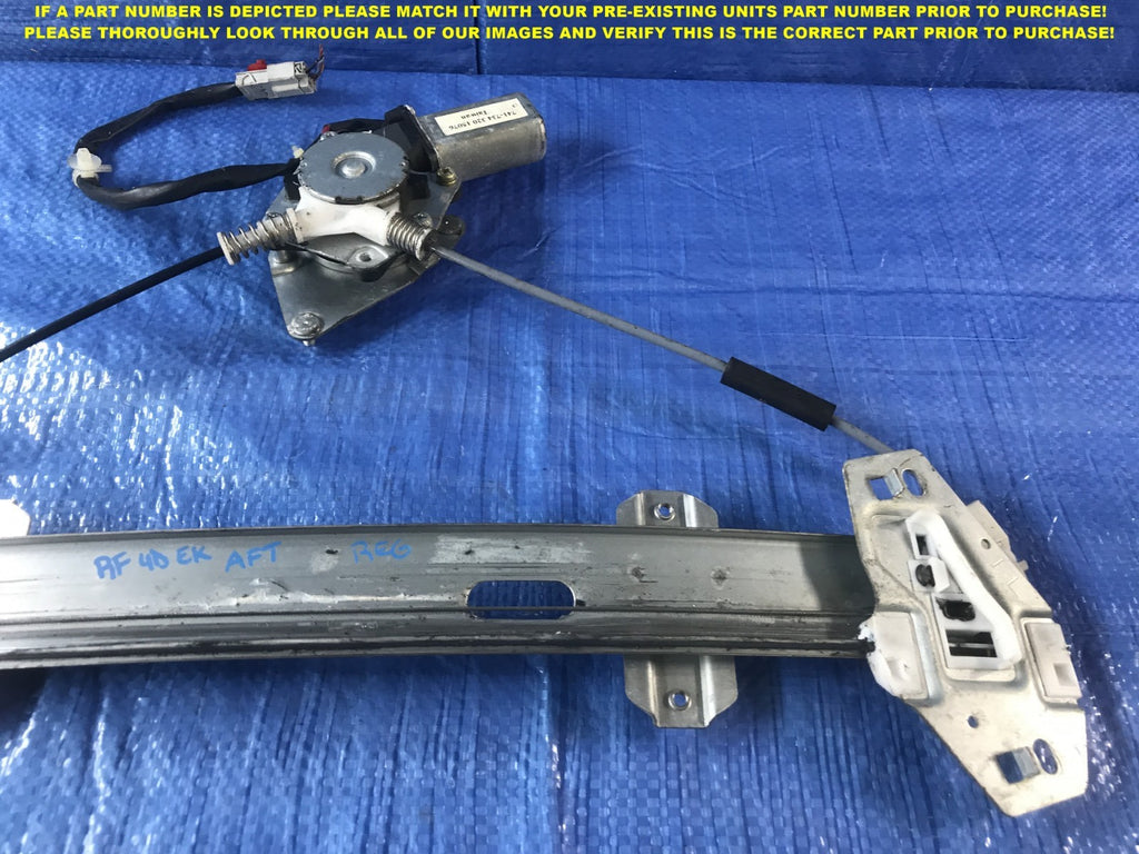 OEM 1999   2000 HONDA CIVIC SEDAN 4D DRIVER LEFT FRONT WINDOW REGULATOR W/ MOTOR1