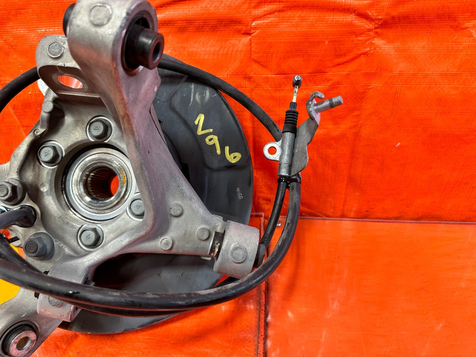 14 20 INFINITI Q50 Q60 LEFT REAR SPINDLE KNUCKLE W/ ALL CONTROL ARMS OEM #2966