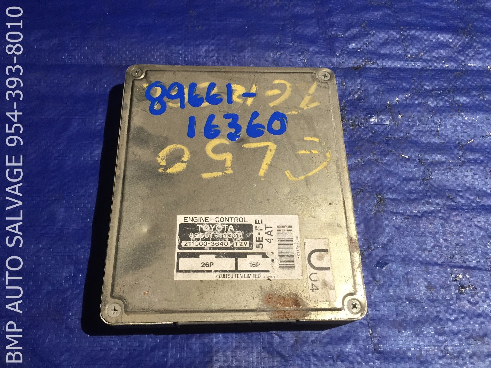 OEM 1995 TOYOTA TERCEL ECU # 89661 16360 ENGINE COMPUTER BRAIN ECM #1112 #T7460