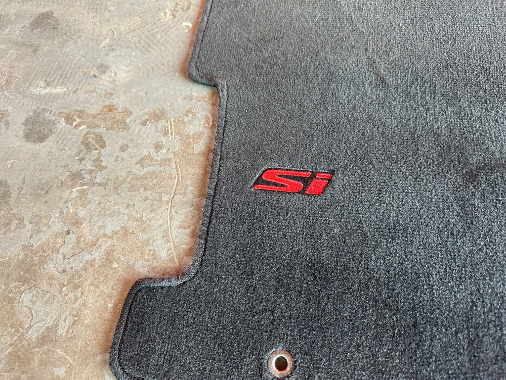 06 11 HONDA CIVIC SI 2D COUPE FLOOR MAT SET BLACK LEFT RIGHT FRONT REAR OEM #2379