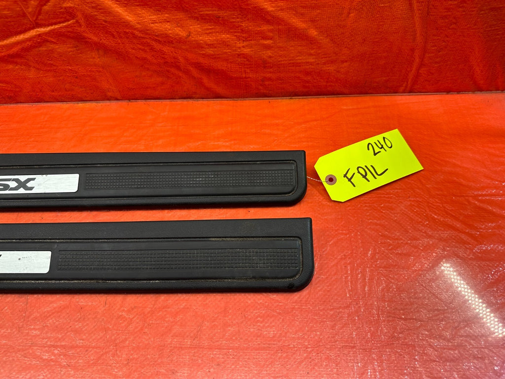 02 06 ACURA RSX BLACK FLOOR PILLAR SCUFF PLATE SET PILLARS LEFT RIGHT OEM #2401