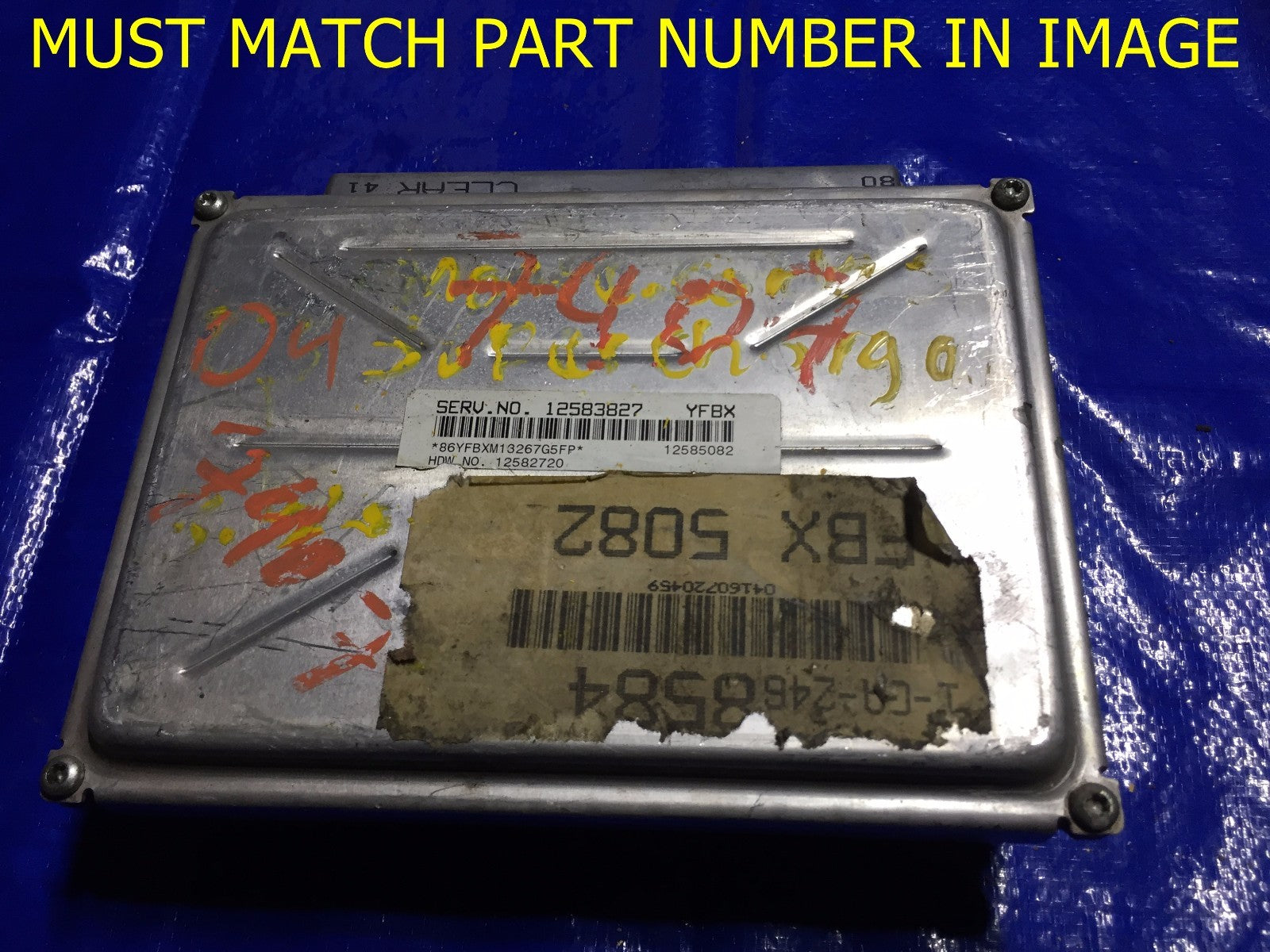 OEM GM CHEVROLET ENGINE COMPUTER ECU ECM BRAIN EBX MODULE 12583827 YFBX0