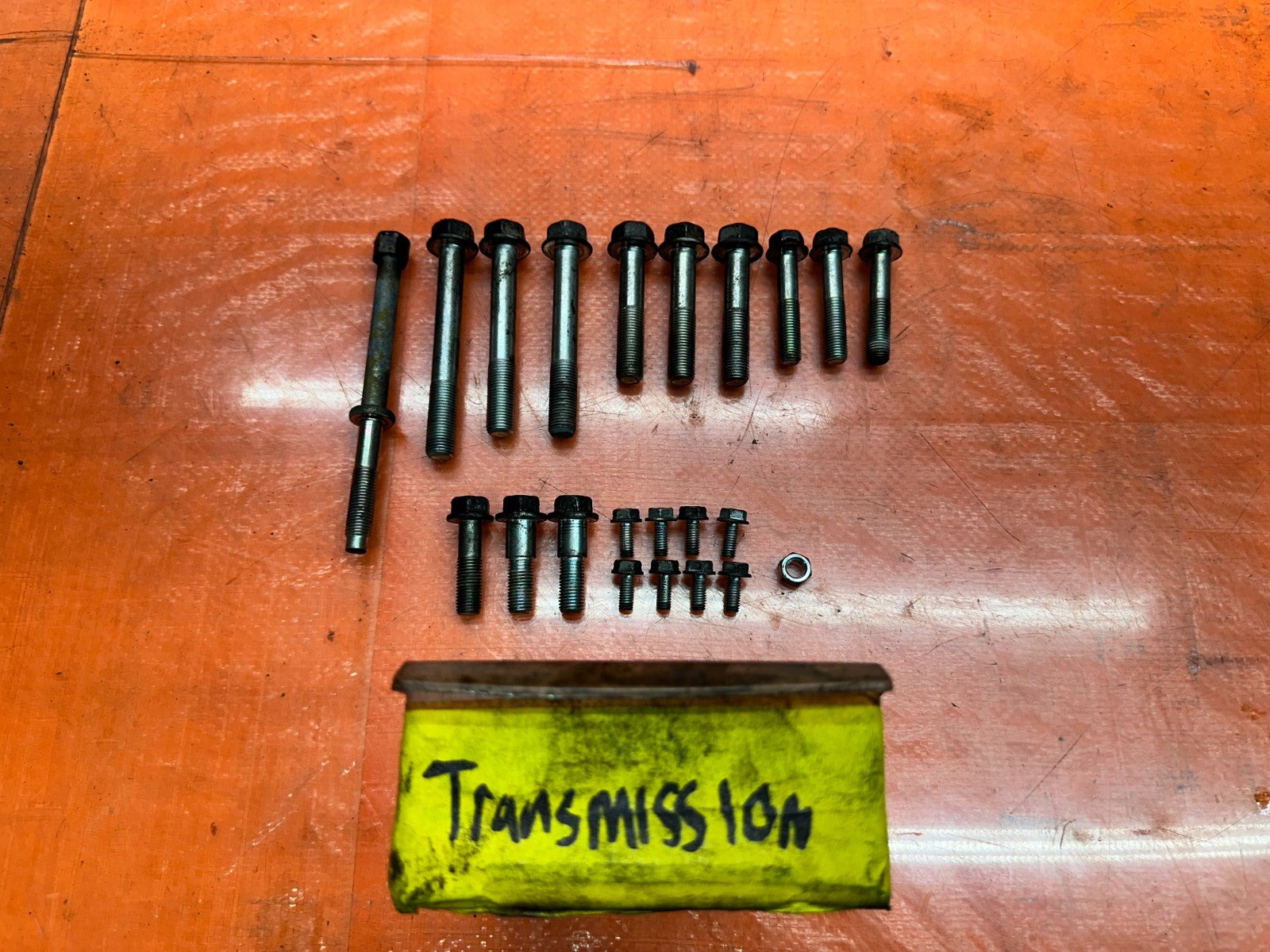 04-05 ACURA TSX 2.4L K24A2 TRANSMISSION BELL HOUSING BOLTS HARDWARE OEM #3380