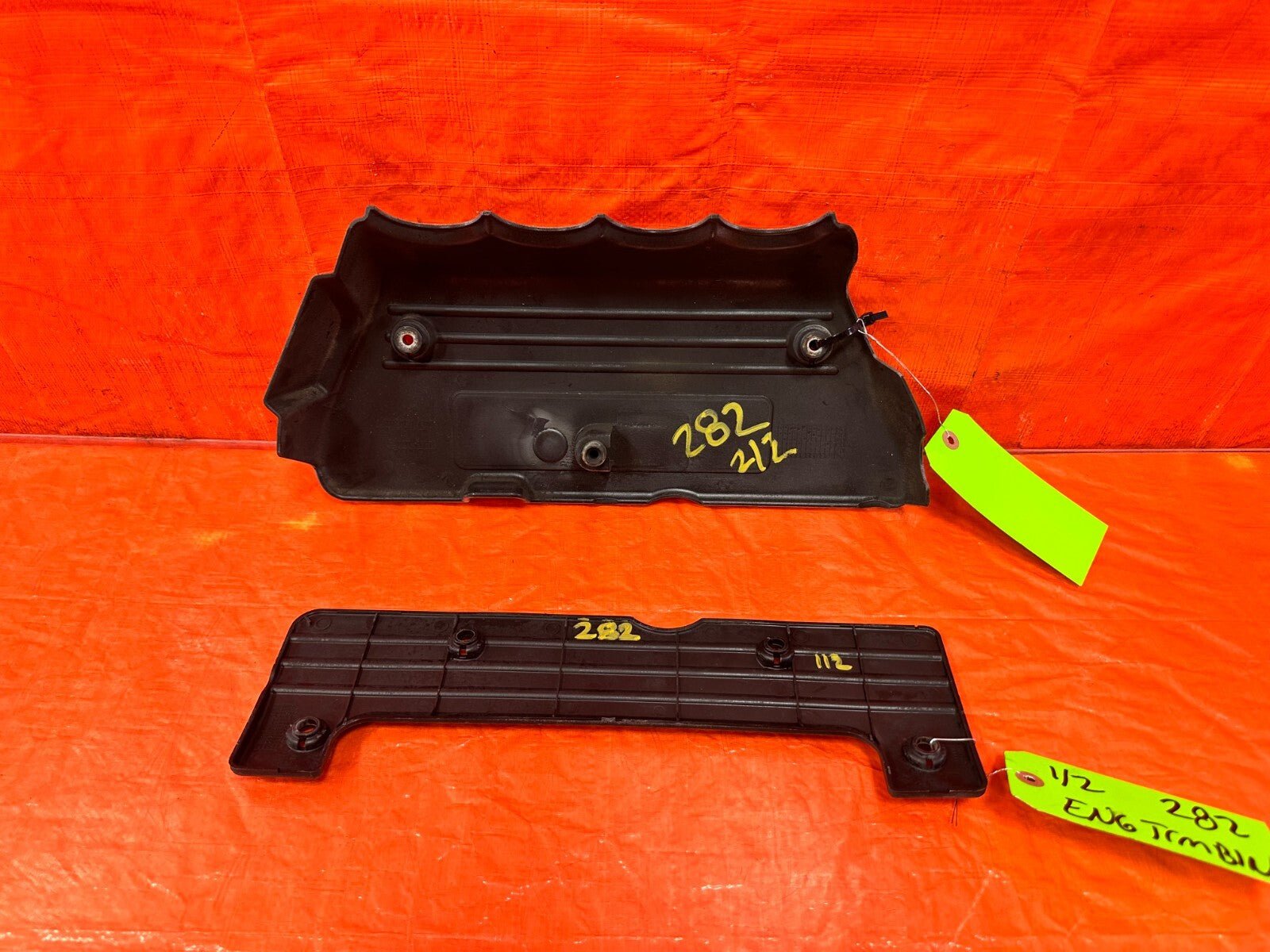 06 11 HONDA CIVIC SI K20Z3 INTAKE MANIFOLD & COIL PACK COVER PLASTIC TRIM #2828