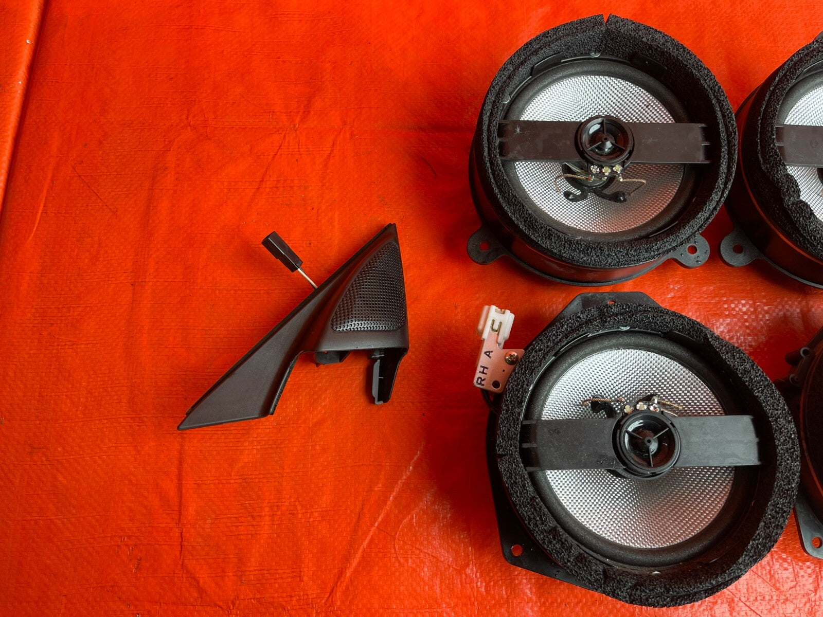 08 14 SUBARU IMPREZA WRX STi SEDAN   SPEAKER CONVERSION SET TWEETERS FRONT REAR6