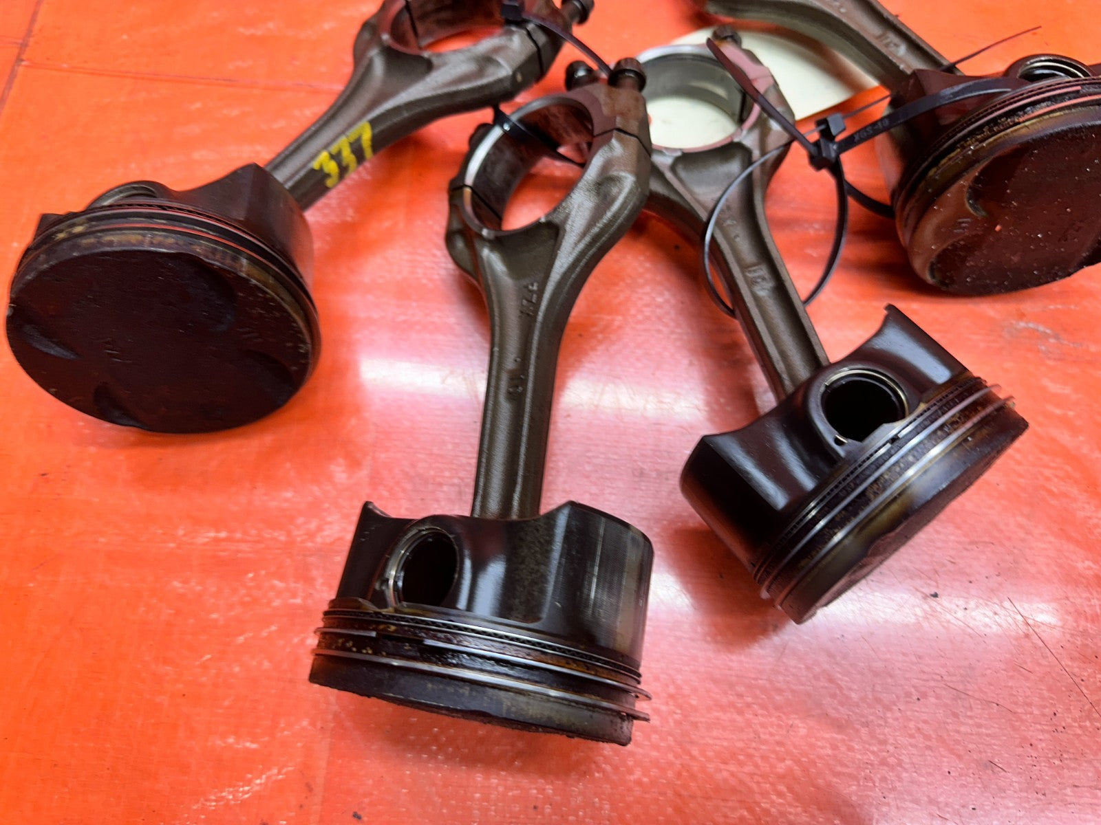 04 09 HONDA S2000 AP2 F22C ENGINE PISTON CONNECTING ROD RODS SET OEM #3379