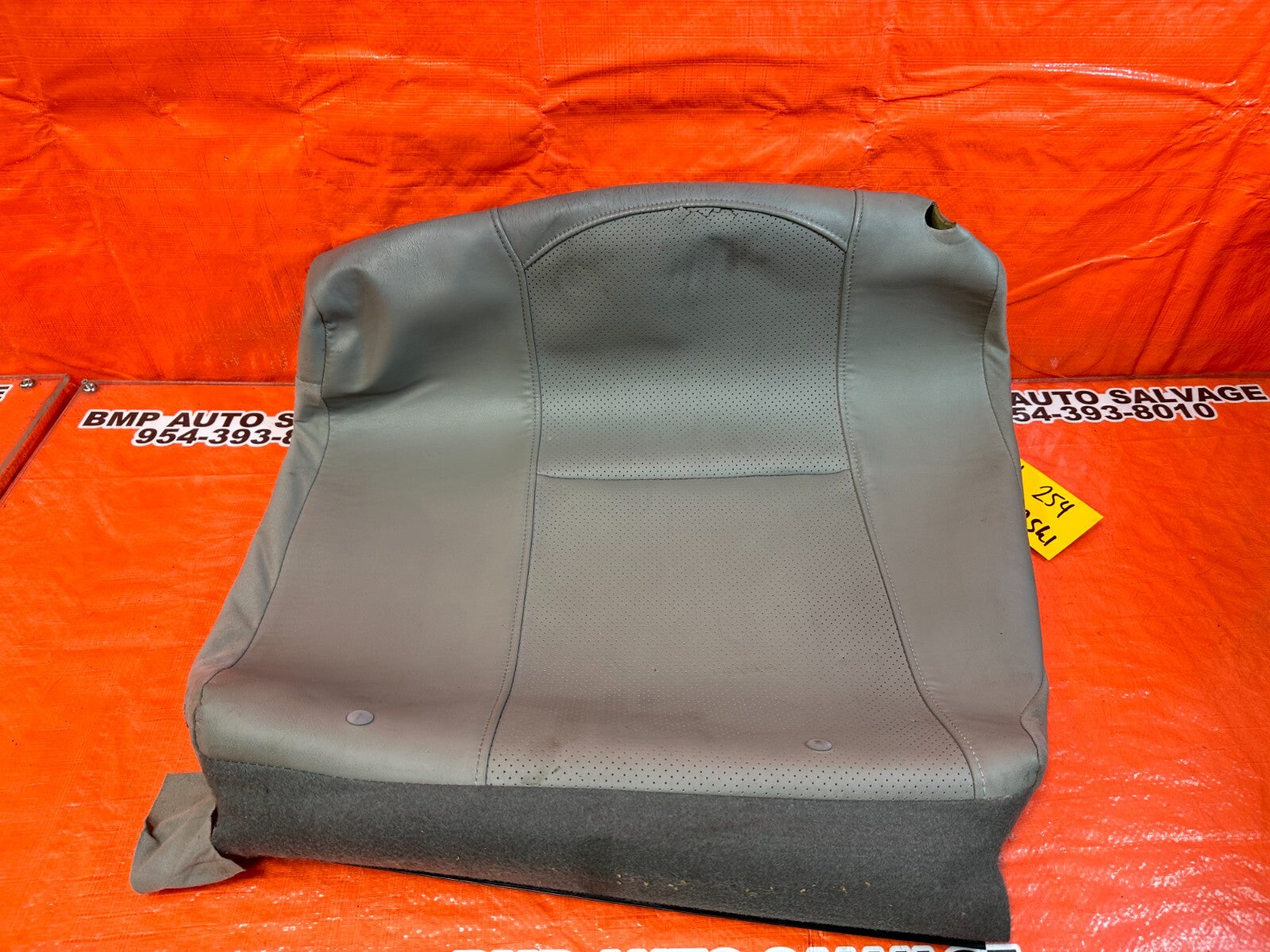 02 04 ACURA RSX   GRAY   DRIVER LEFT REAR UPPER SEAT SKIN LEATHER COVER OEM 2545