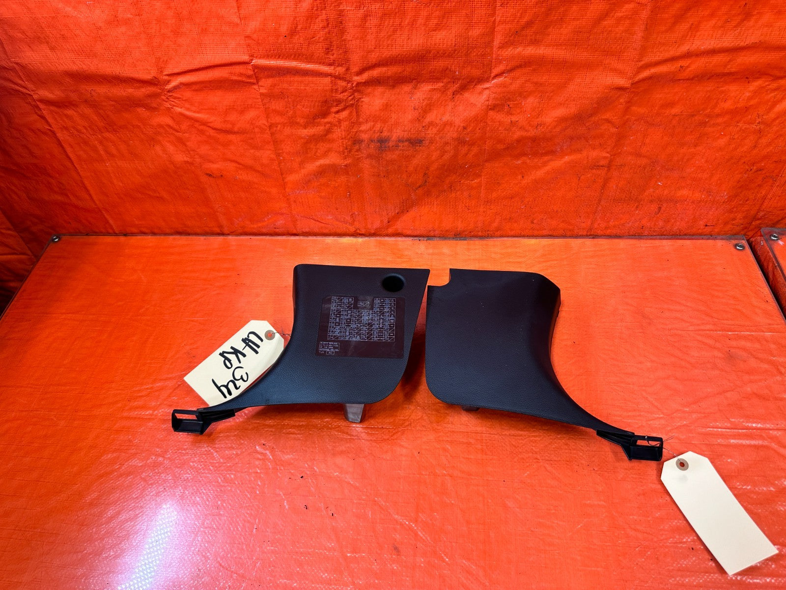 18 22 HONDA ACCORD 1.5L   LEFT AND RIGHT INTERIOR KICK PANELS   BLACK   OEM #3240