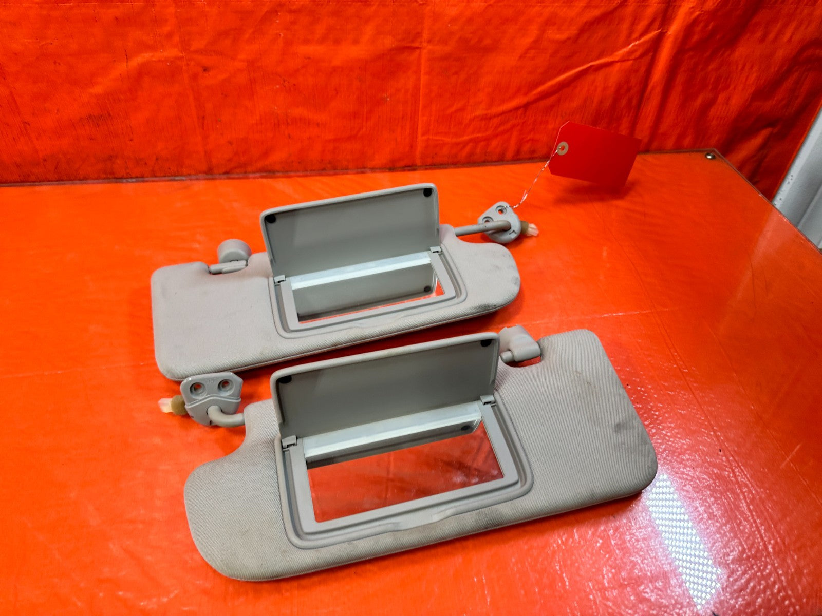 14 20 INFINITI Q50   LEFT AND RIGHT SUN VISORS PAIR SET   OEM FACTORY OE #19Q14