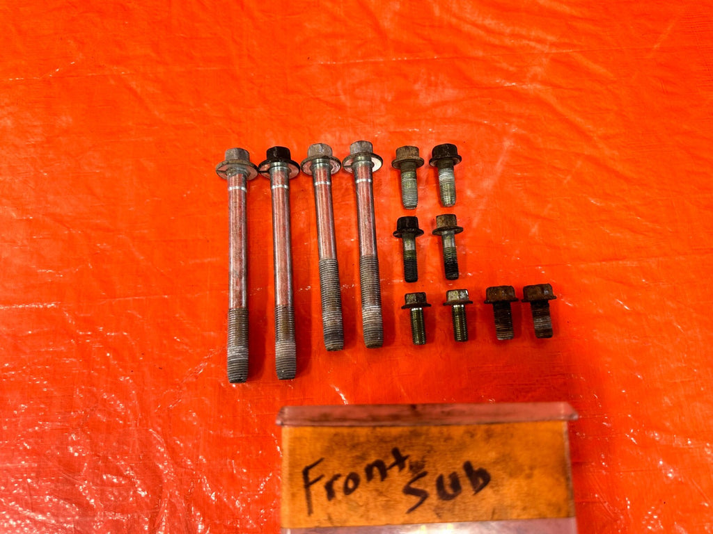 09 14 ACURA TSX   FRONT SUBFRAME CROSSMEMBER BOLTS HARDWARE OEM FACTORY #2790