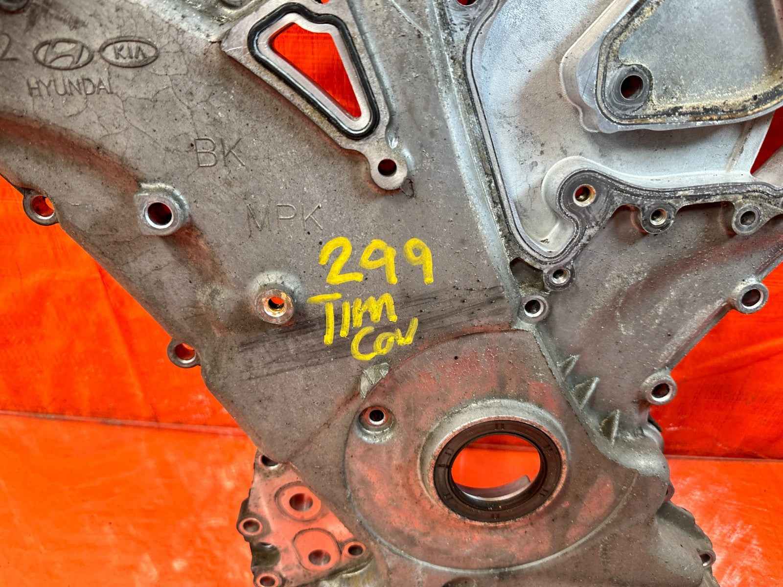 13 16 HYUNDAI GENESIS COUPE 3.8L G6DJ   ENGINE MOTOR TIMING CHAIN COVER OEM #2994